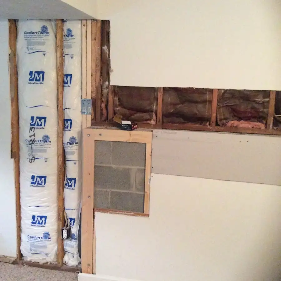 Wall insulation replacement during Contents Cleaning & Restoration in Winchester